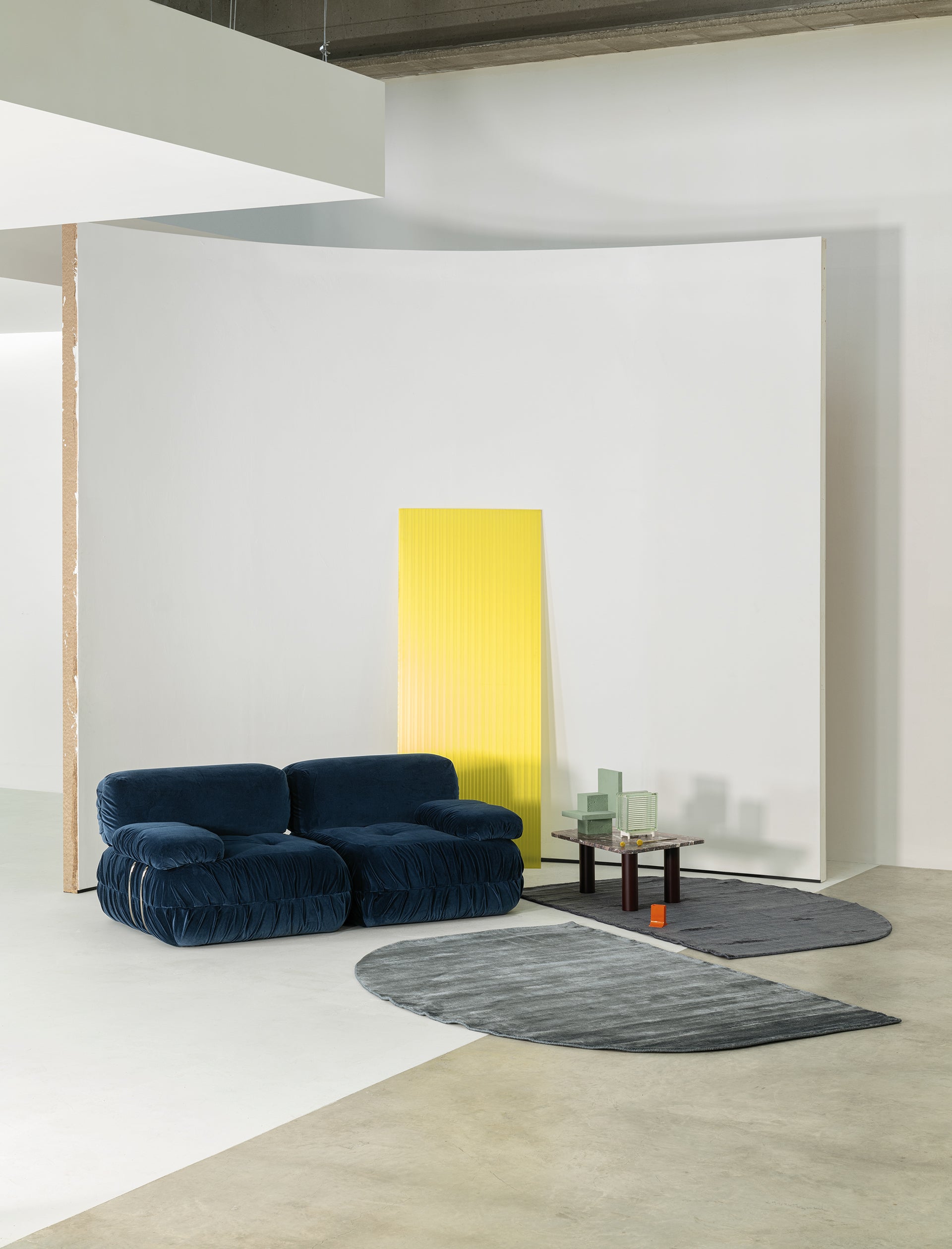 Option divano modulare in velluto blu - € 5.778,00