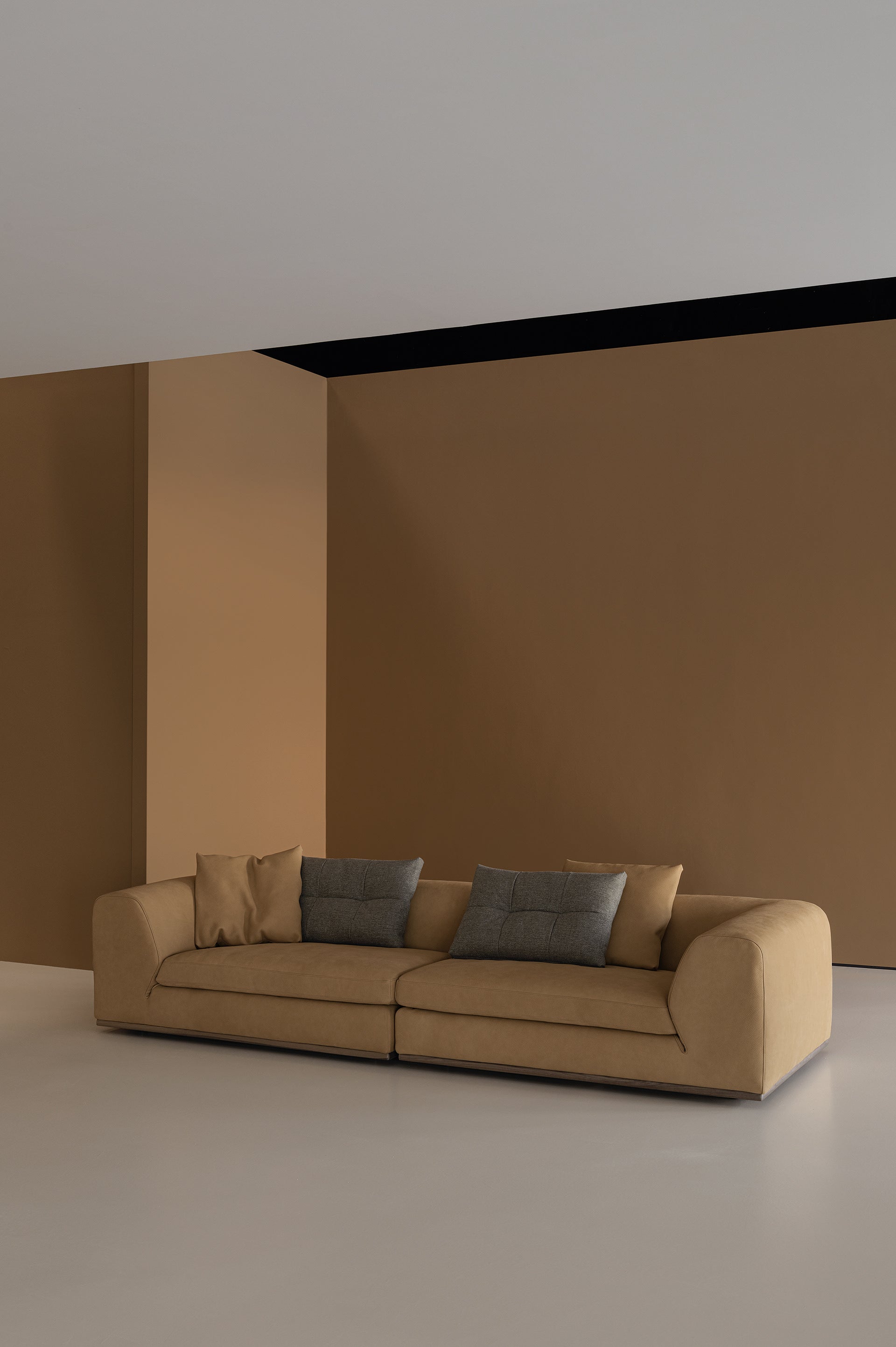 Divano Montgomery di Cierre1972 in composizione lineare 3 posti