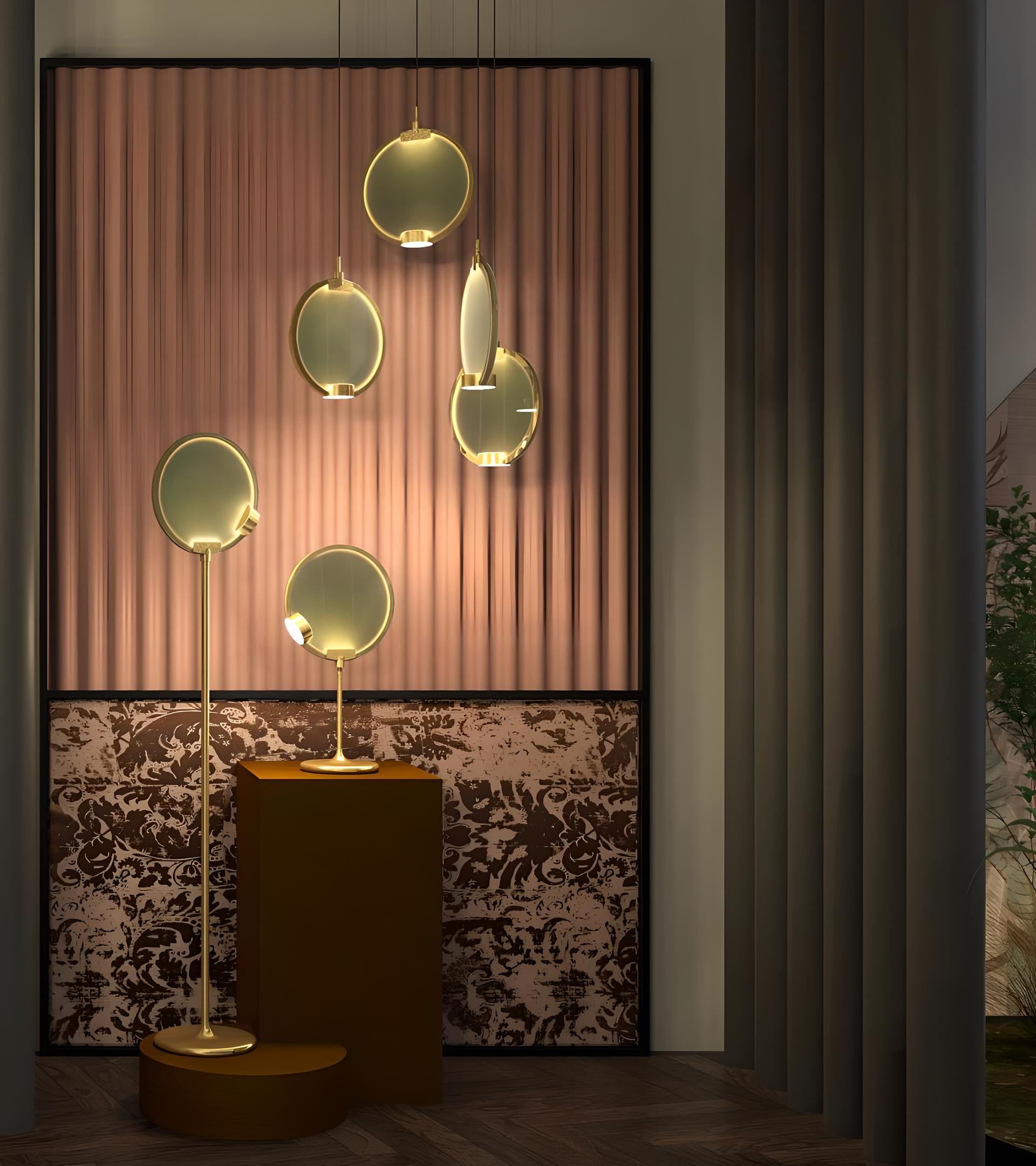 Lampada da terra Horo Masiero: il cerchio magico della luce