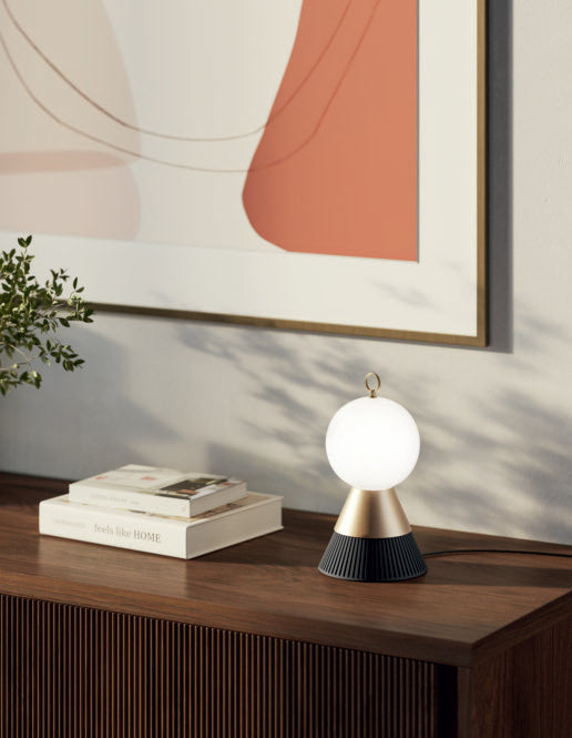 Lampada da tavolo Bōzu Masiero giappone sfera in vetro