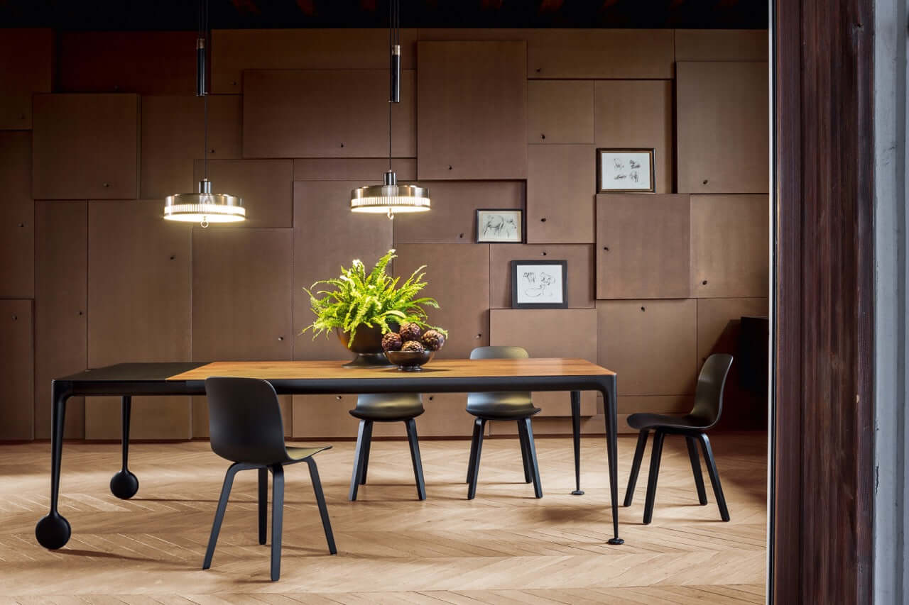 tavolo allungabile big will magis piano in noce