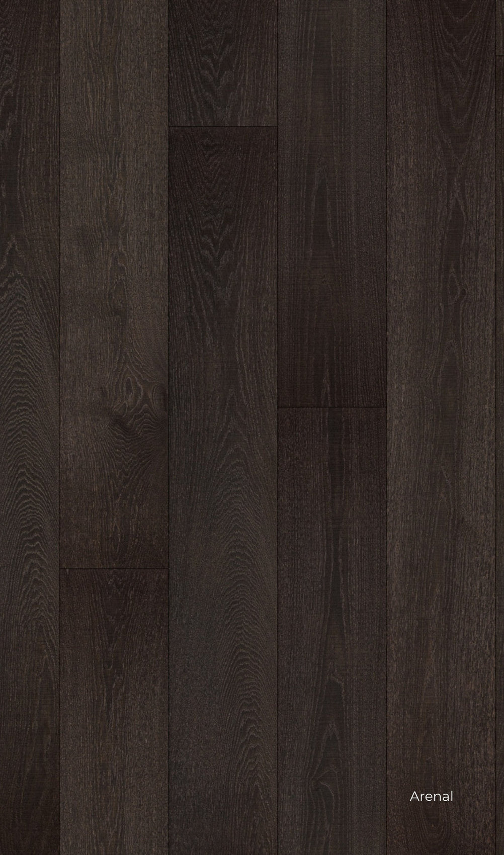Pavimento in Rovere Arenal Lumbertech Skema con finitura scura e poro marcato