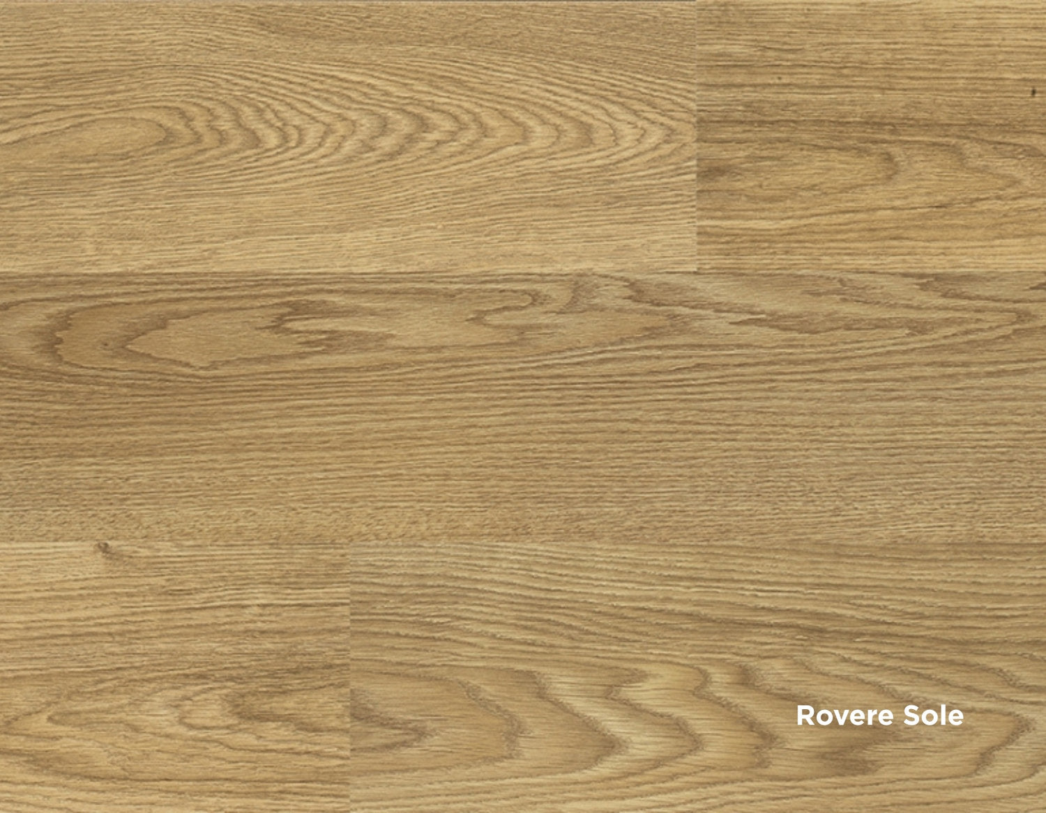 Pavimento laminato effetto legno chiaro Rovere Sole della collezione Prestige Gold Skema, tono caldo e superficie luminosa.