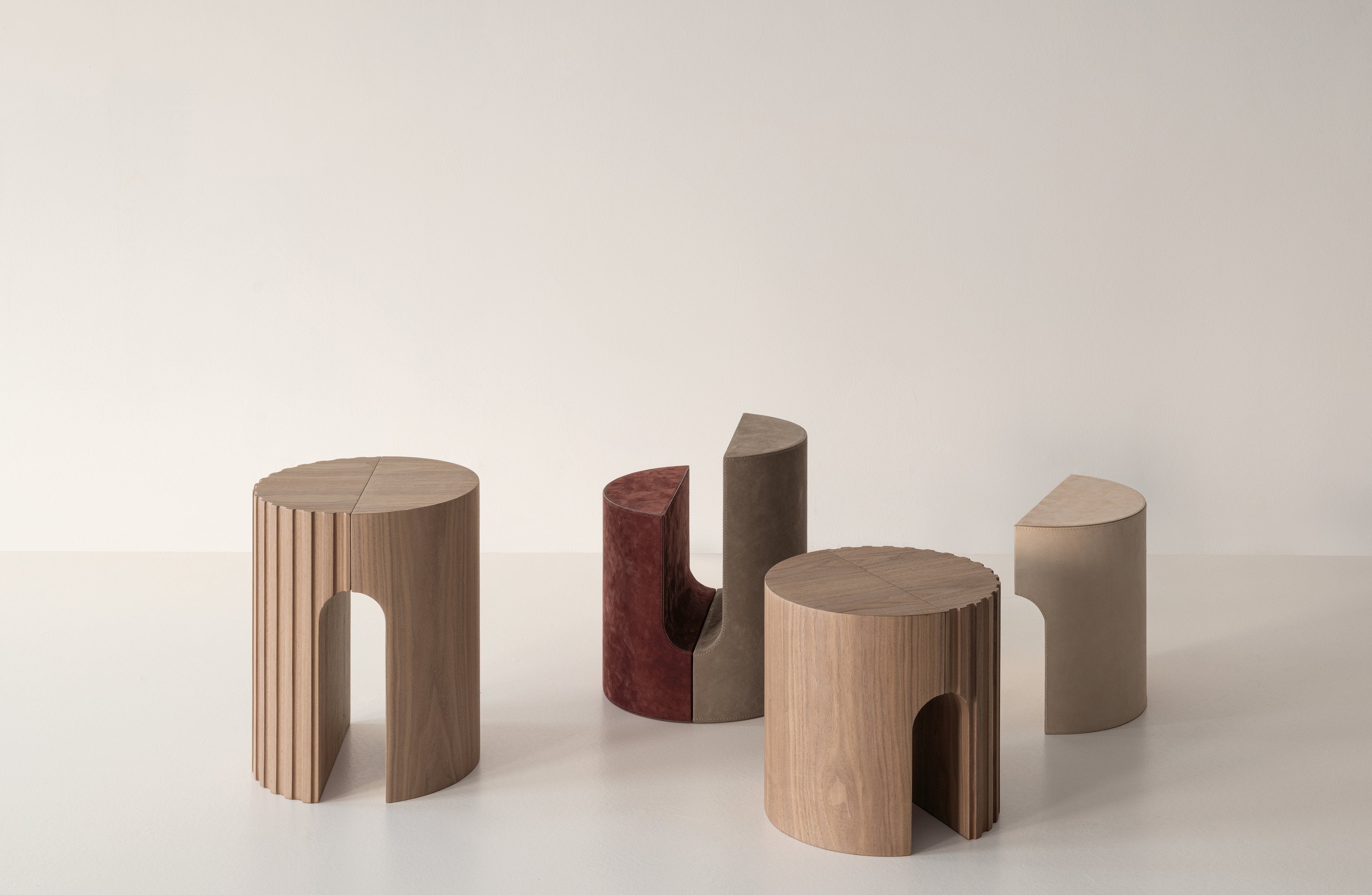 Composizione Tavolini Twins in contesto minimal