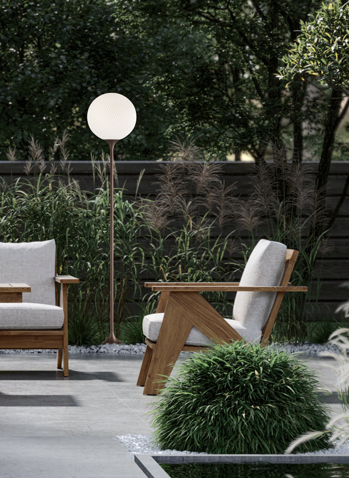 Tee Outdoor – lampade da esterno sferiche in polietilene con struttura in metallo verniciato-Masiero