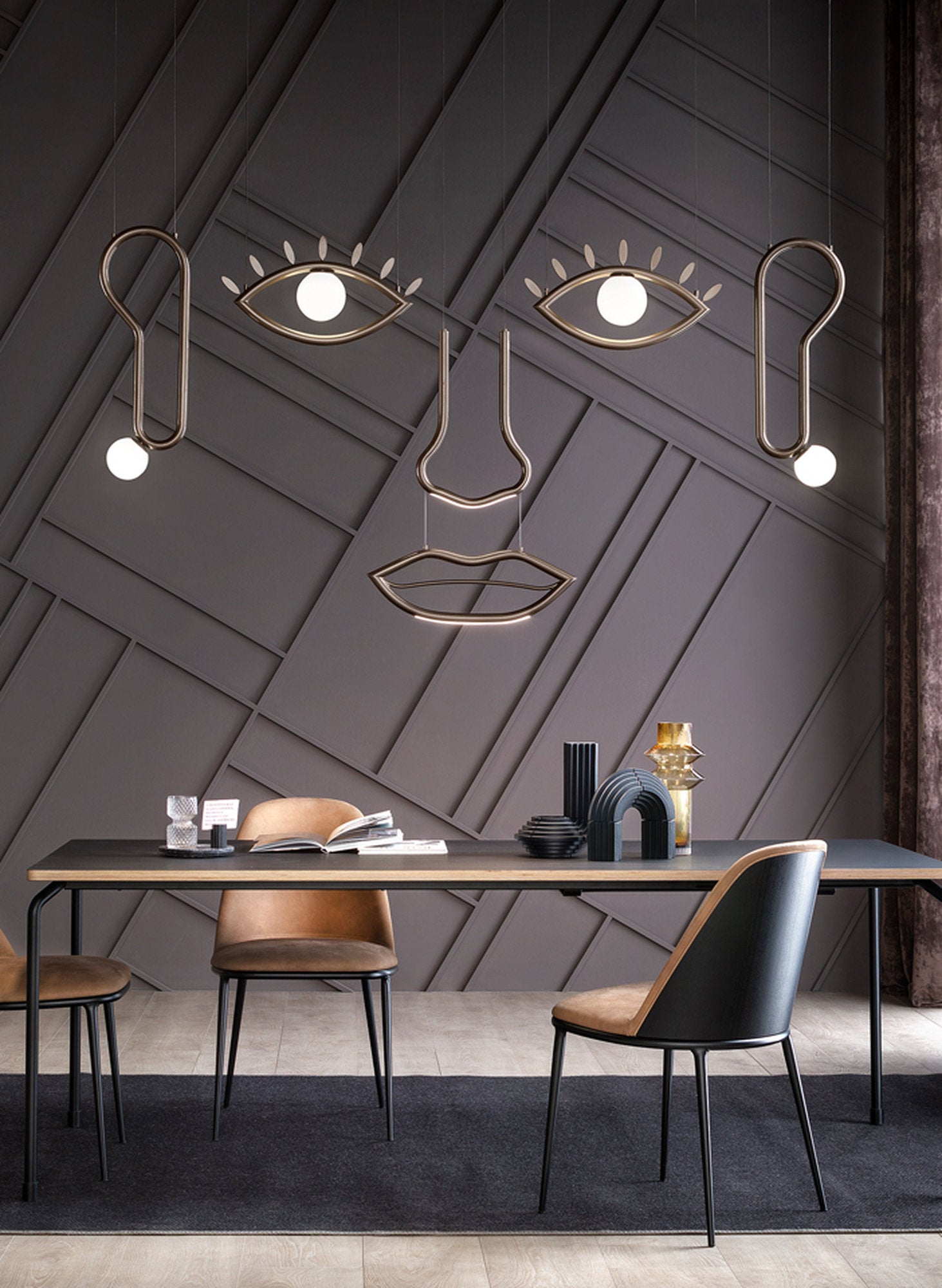 Lampada Visio Masiero in living moderno, design Nava + Arosio