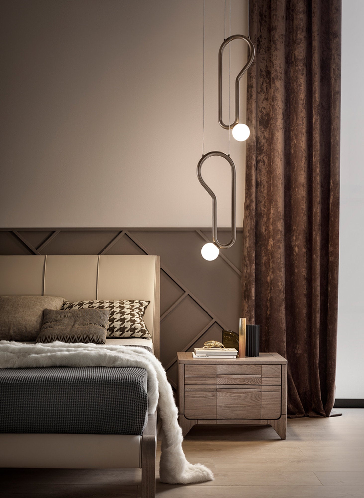 Visio lampada Masiero a sospensione in forma di orecchio