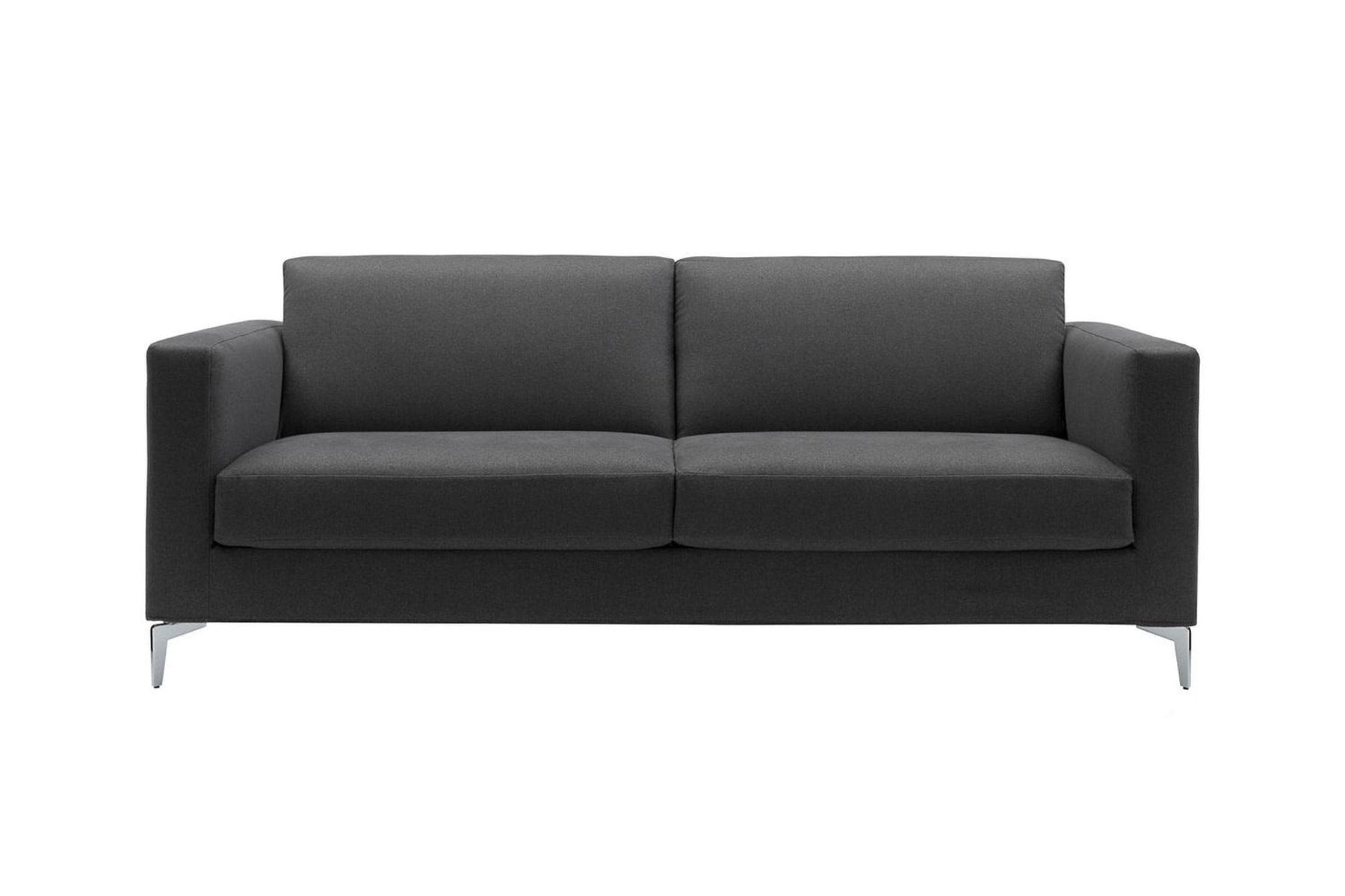 Divano letto design smontabile Richard in tessuto grigio scuro, vista frontale