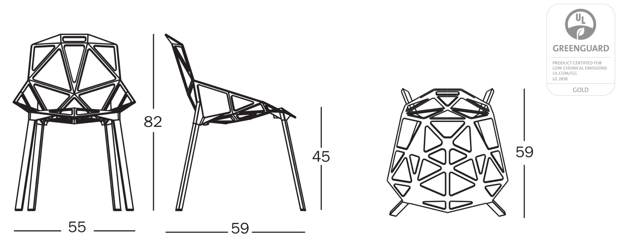 dimensioni sedia chair one