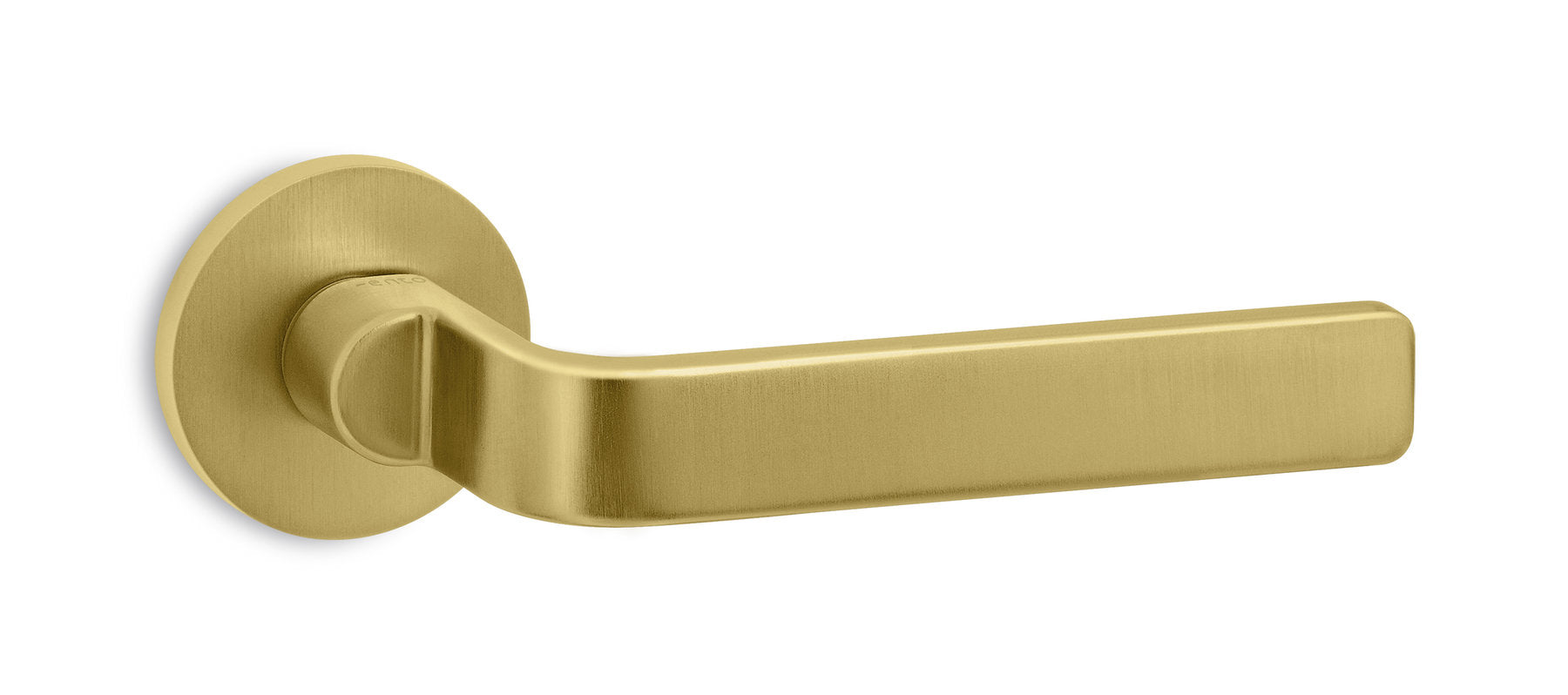 Maniglia Zai Ento ottone satinato H-Finish per porte interne di design