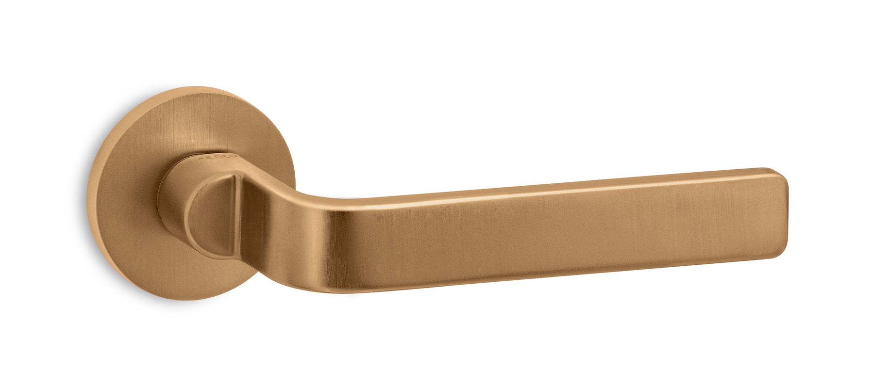 Maniglia Zai Ento bronzo satinato H-Finish in ottone per porte interne