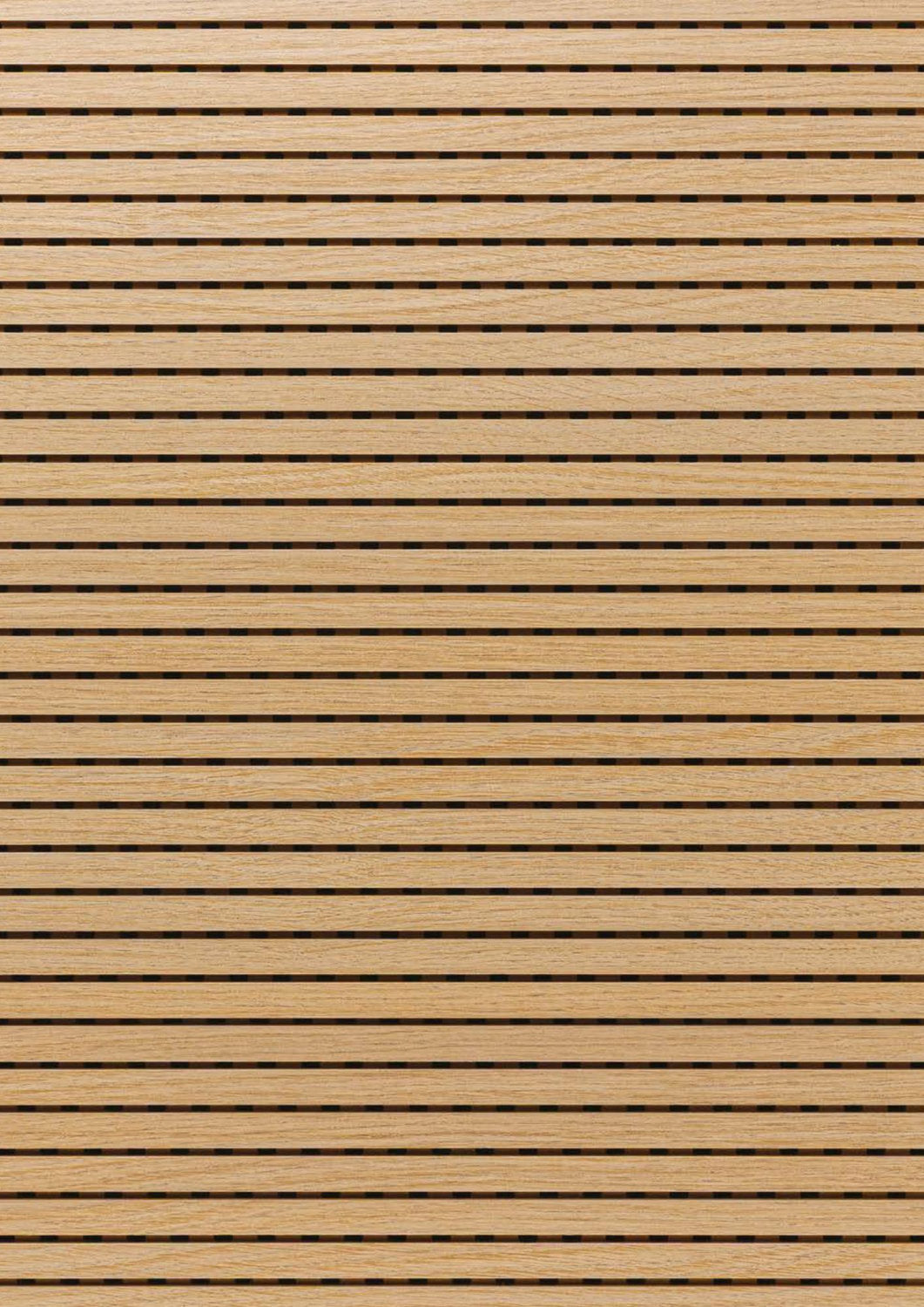 Pannelli fonoassorbenti Skema SONORA con fresatura 13/3 per correzione acustica pareti legno naturale