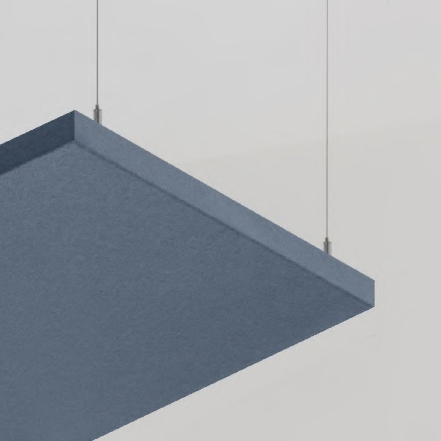 Pannello fonoassorbente sospeso Fonoquadro Side Ceiling grigio-azzurro con cavi