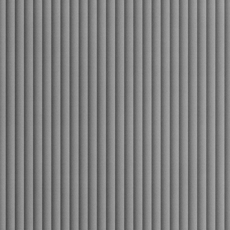 Dettaglio pannello acustico Spago motivo rigato verticale tessuto Trevira CS grigio Fonolab