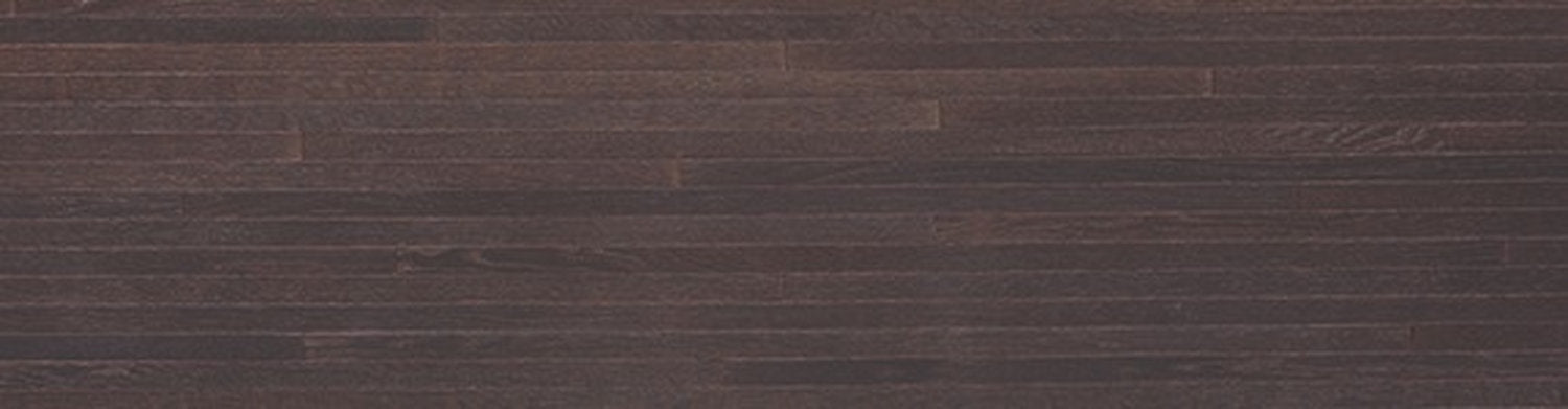 Parquet rovere LAB Strip Bourbon Stile, listello stretto 40mm tono moro scuro, Made in Italy