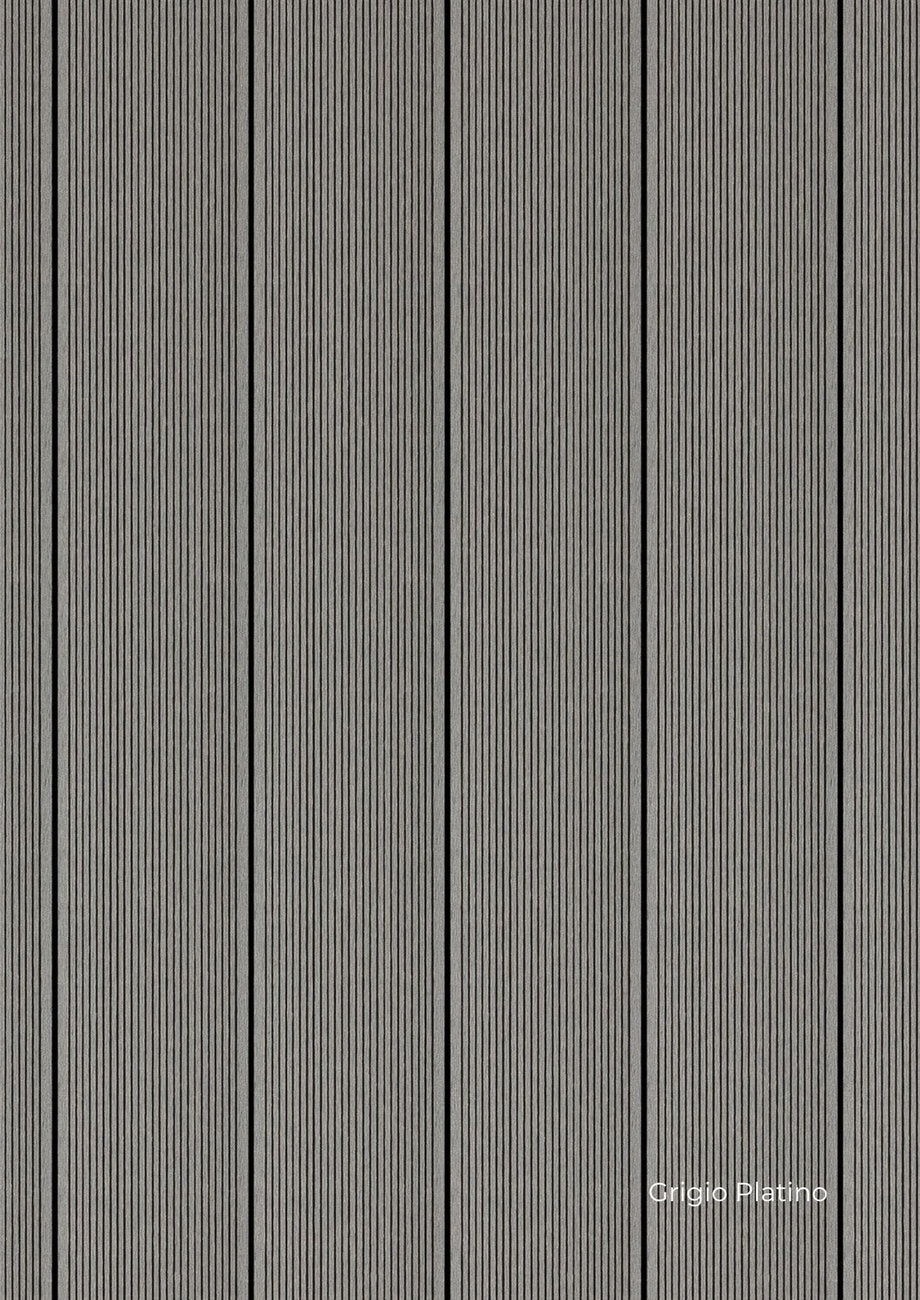 Decking WPC Skema Compact grigio platino, pavimento esterno rigato per camminamenti e bordo piscina