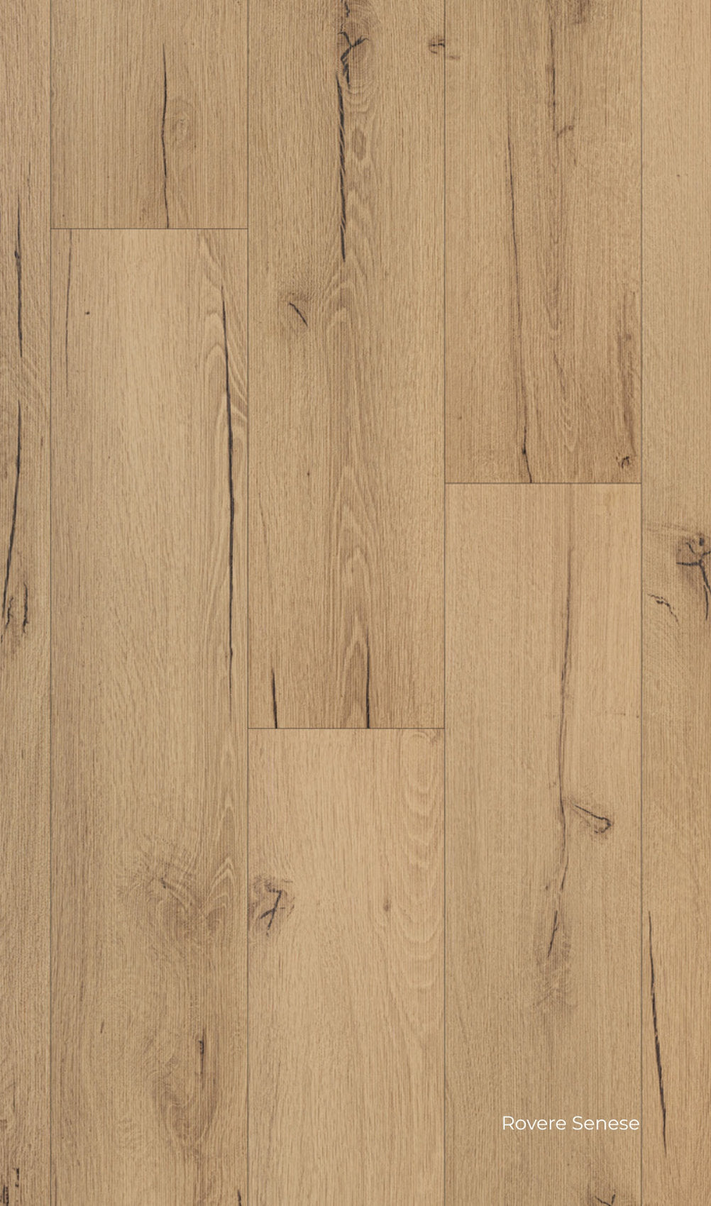 laminato effetto rovere rustico, con fessurazioni scure, Rovere Senese di Skema Facile+