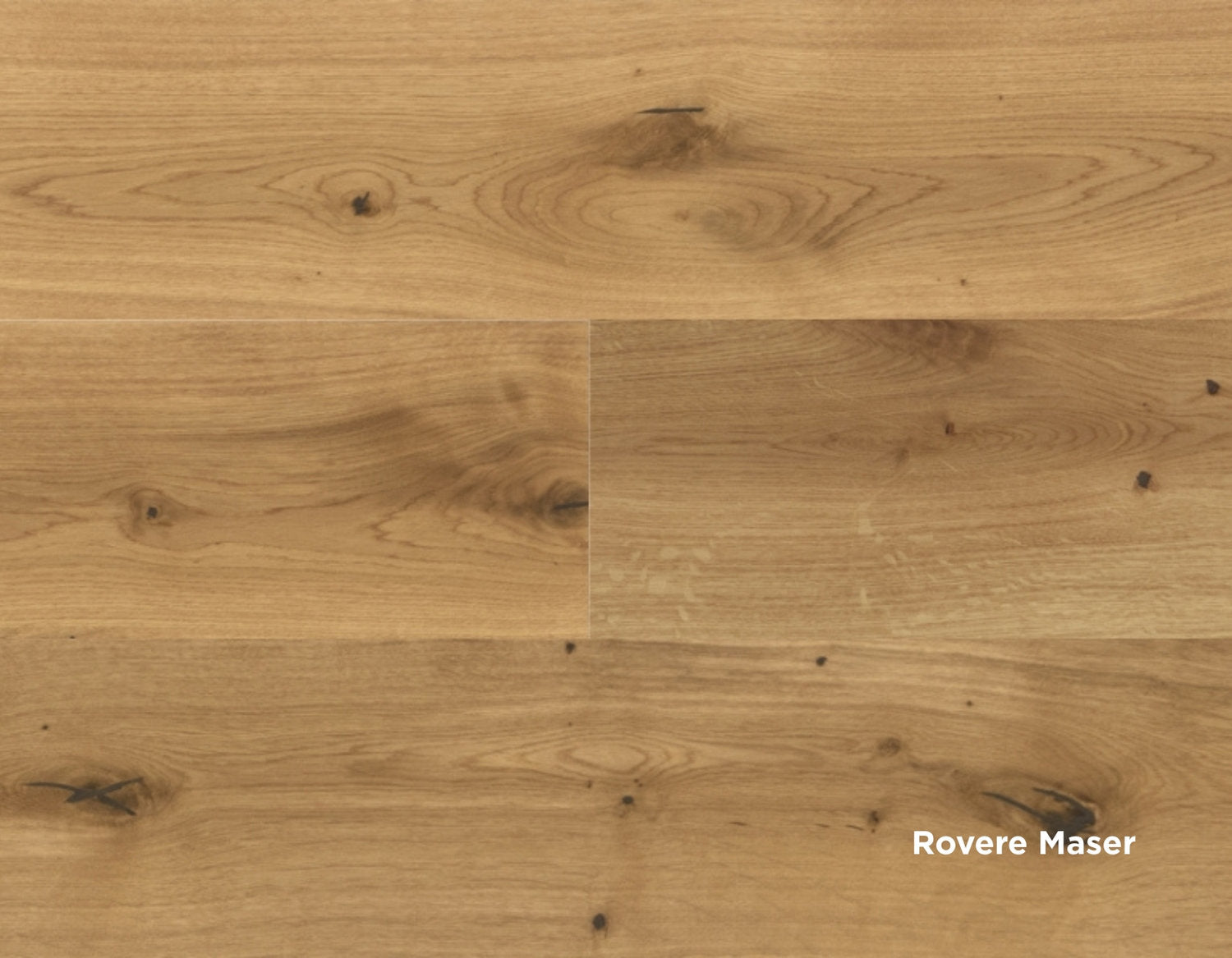 Dettaglio doga Palladio 152 di Skema in Rovere Maser – finitura con nodi marcati e venatura accentuata, spazzolatura naturale e vernice opaca