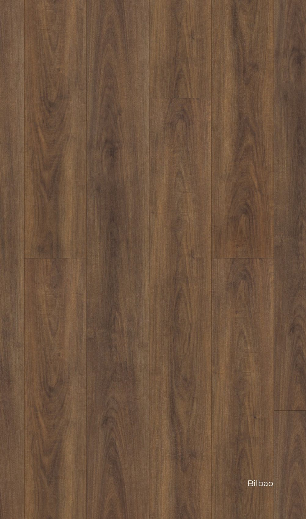 Finitura Bilbao del pavimento Star K in SPC di Skema, tonalità marrone scuro con texture profonda