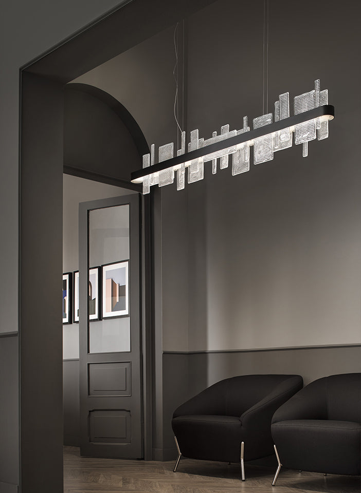 Lampadario Ribbon Masiero in vetro veneziano