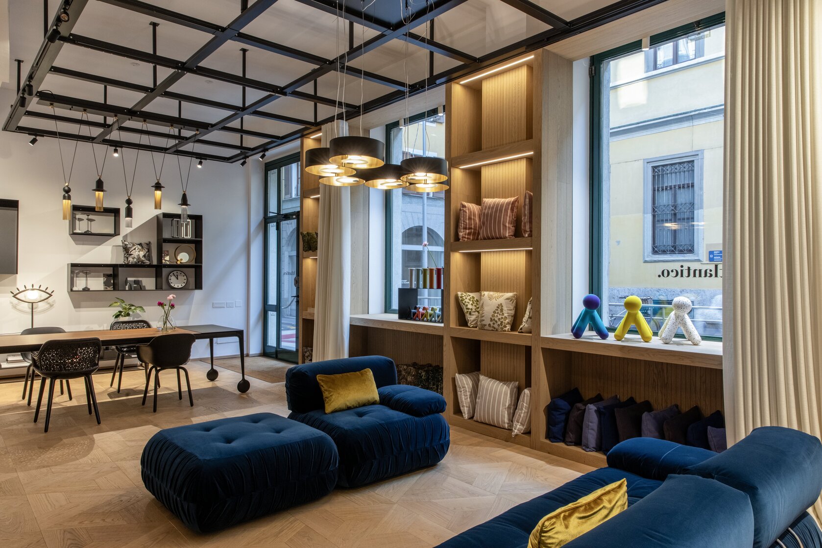 Option divano modulare in velluto blu - € 5.778,00