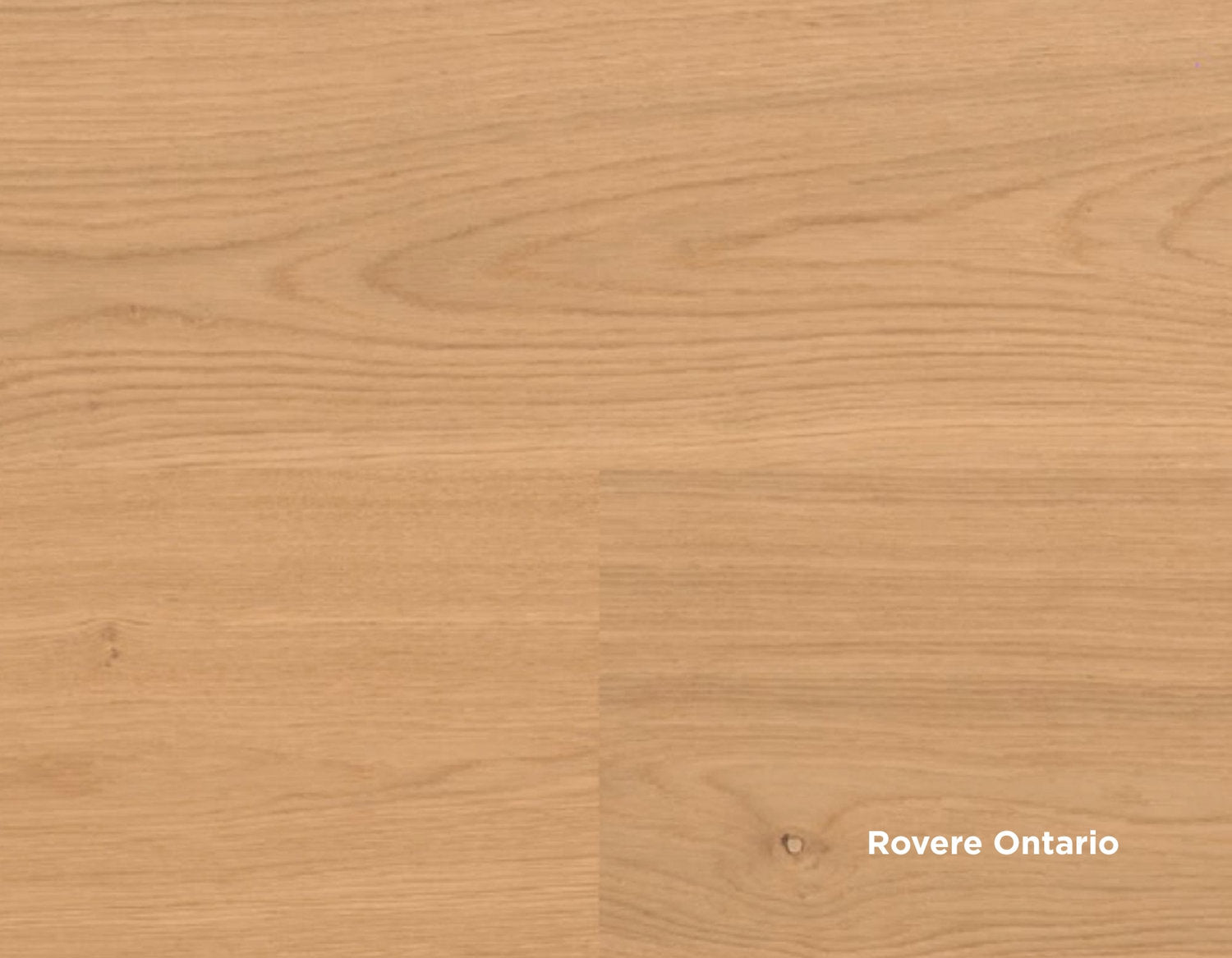 Pavimento in legno Lumbertech finitura Rovere Ontario, superficie uniforme e naturale con tonalità beige chiaro.