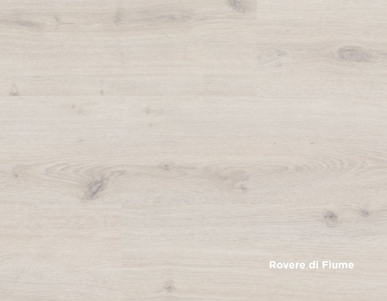 Doghe in laminato con venature morbide e tonalità chiare, finitura Rovere di Fiume della linea Facile+ di Skema