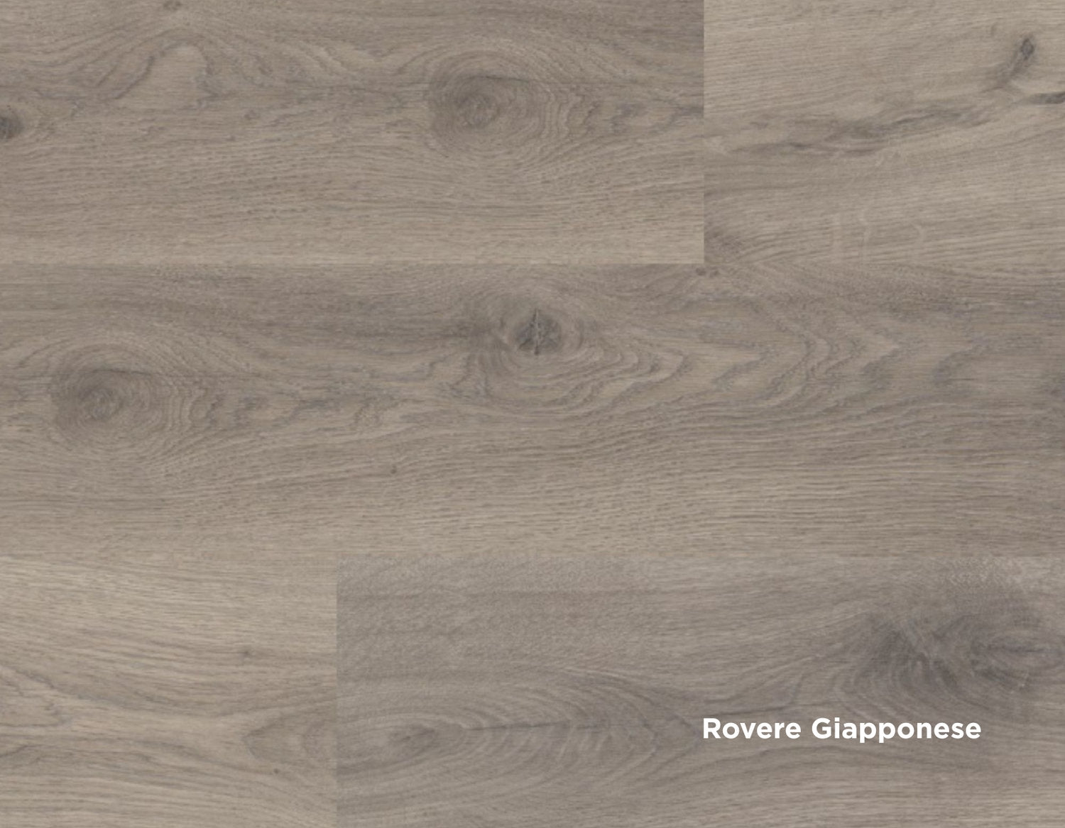 Dettaglio Rovere Giapponese del pavimento laminato Prestige Gold Skema, finitura grigio-perlata con venature sobrie e continue.
