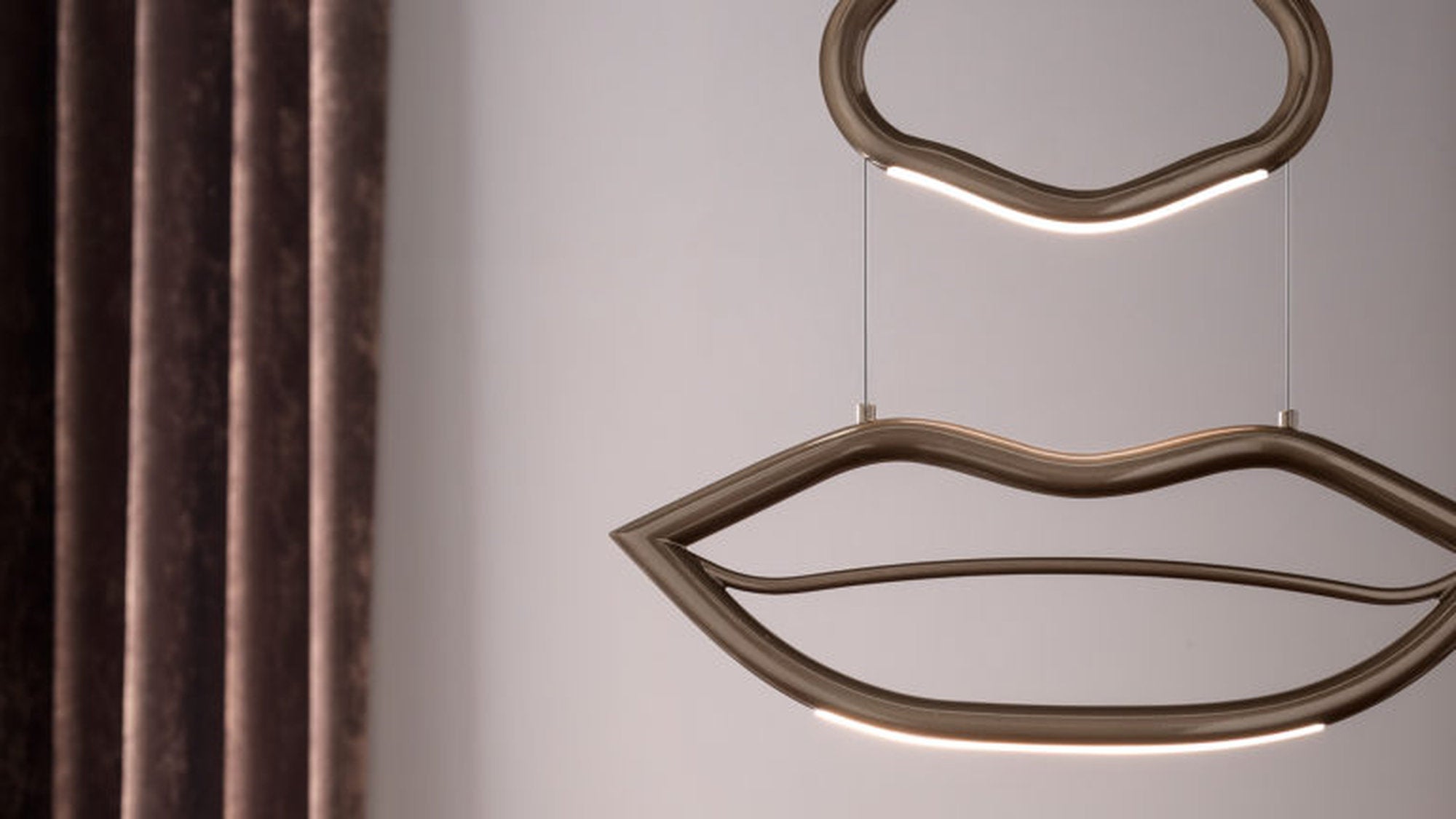 Dettaglio bocca della lampada a sospensione Visio Masiero