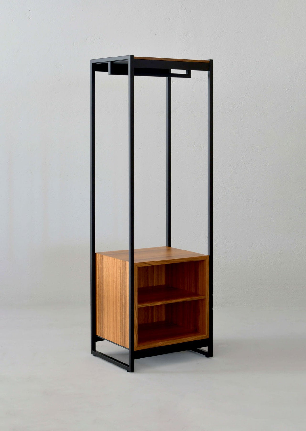 Modulo appendiabiti Vestia Medium xam con box contenitore legno e ripiano interno removibile