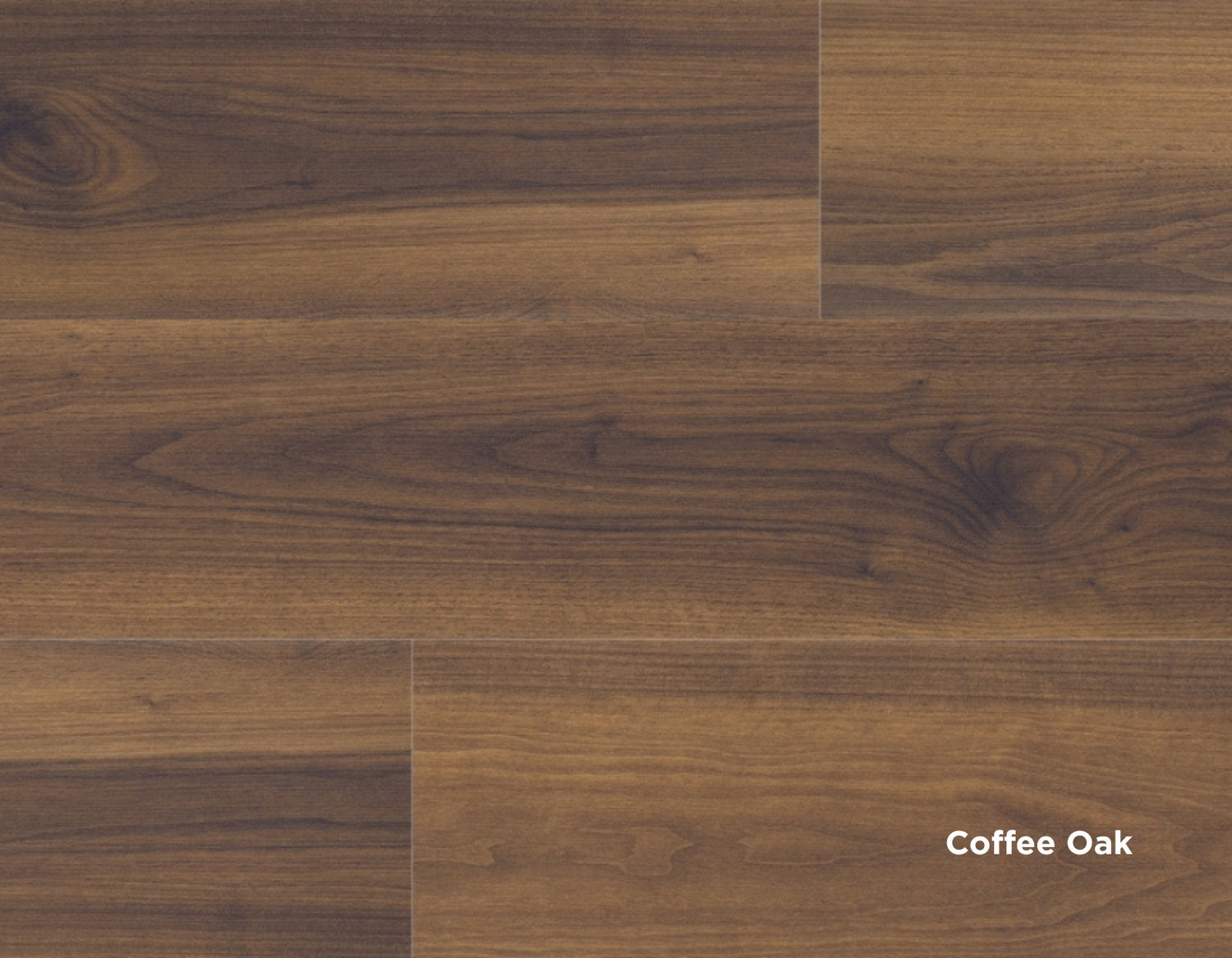 Pavimento in laminato con finitura effetto legno caldo, tonalità Coffee Oak della linea Skema Facile+