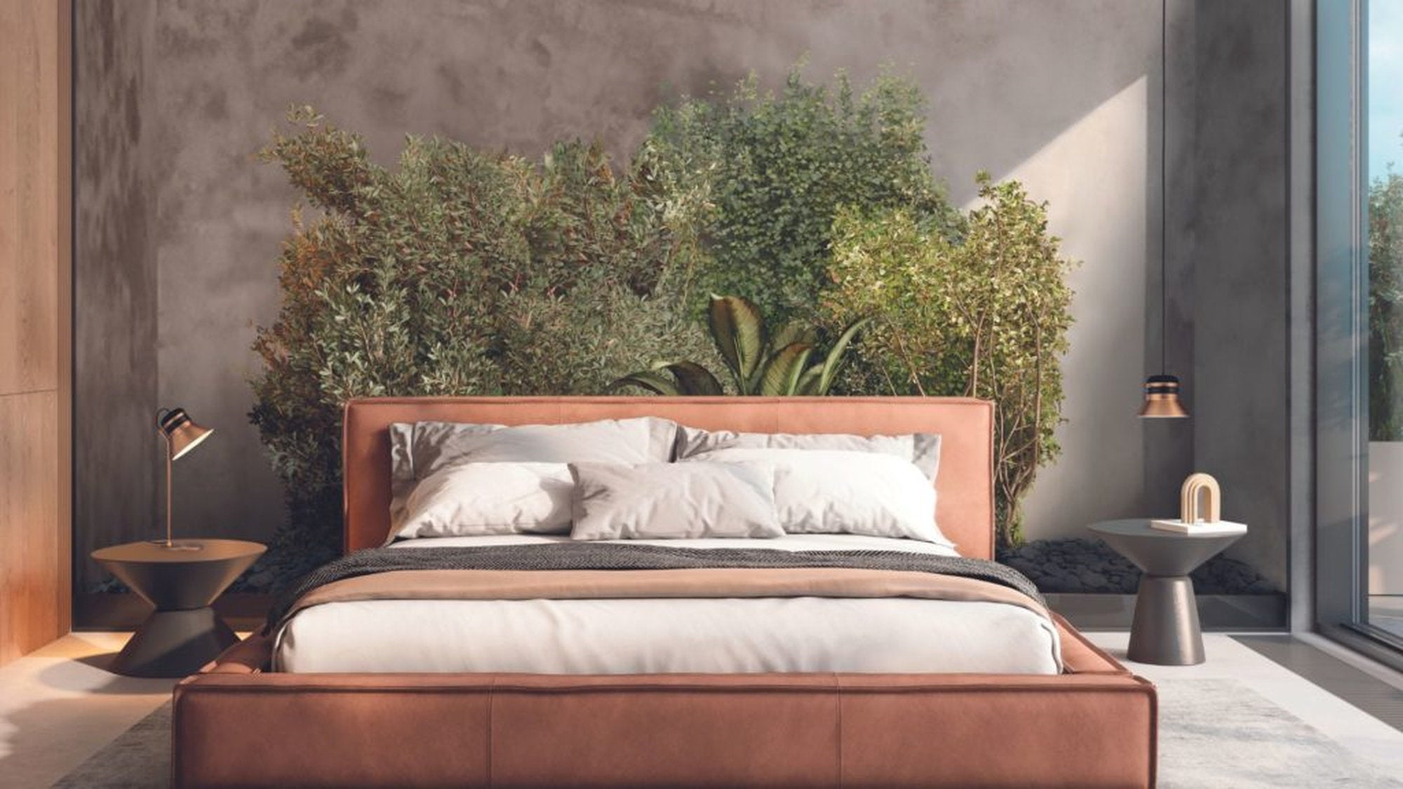 Cordea lampada indoor di Masiero ambientate in camera da letto
