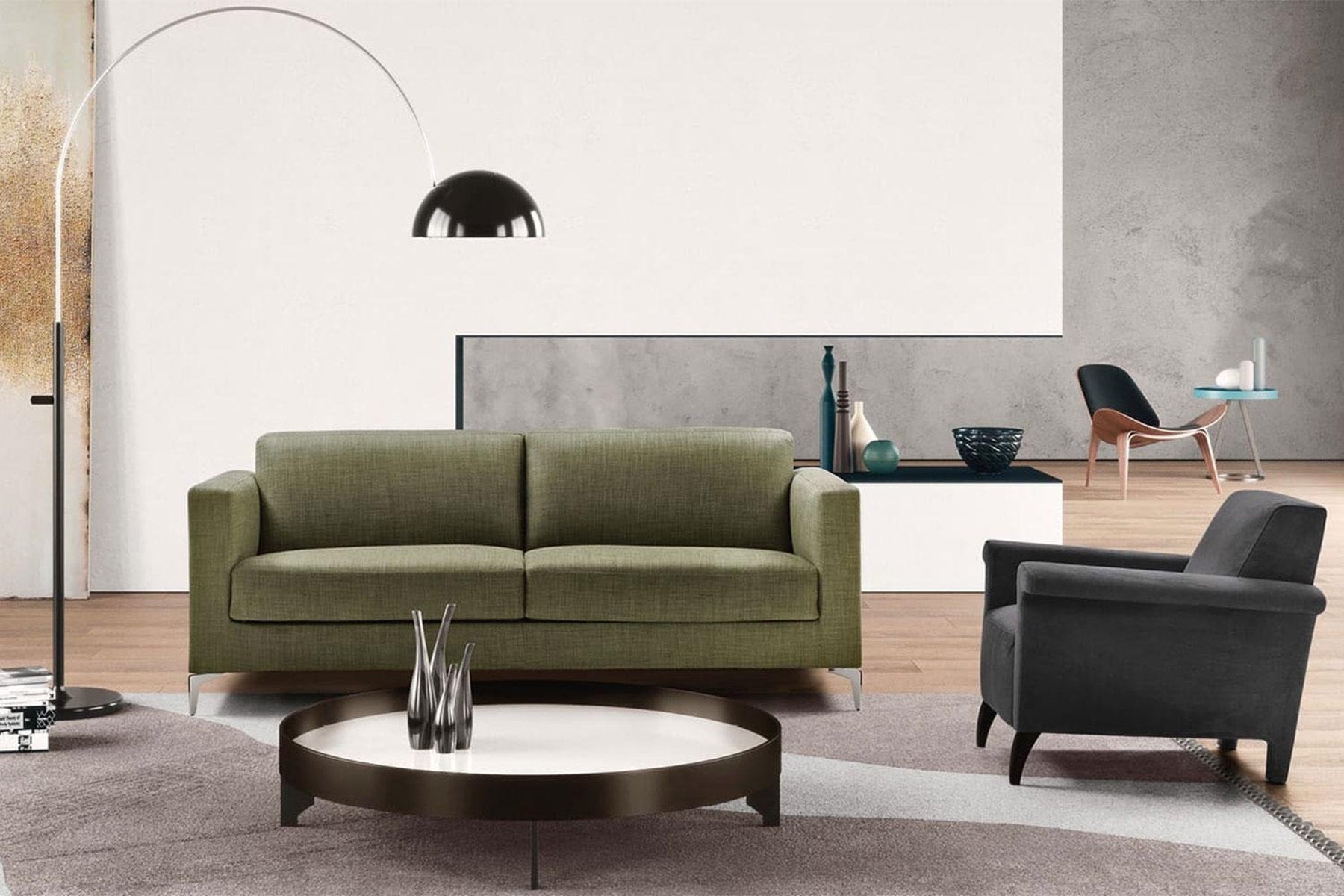 Divano letto componibile Richard in ambientazione soggiorno - Atlantico Milano 