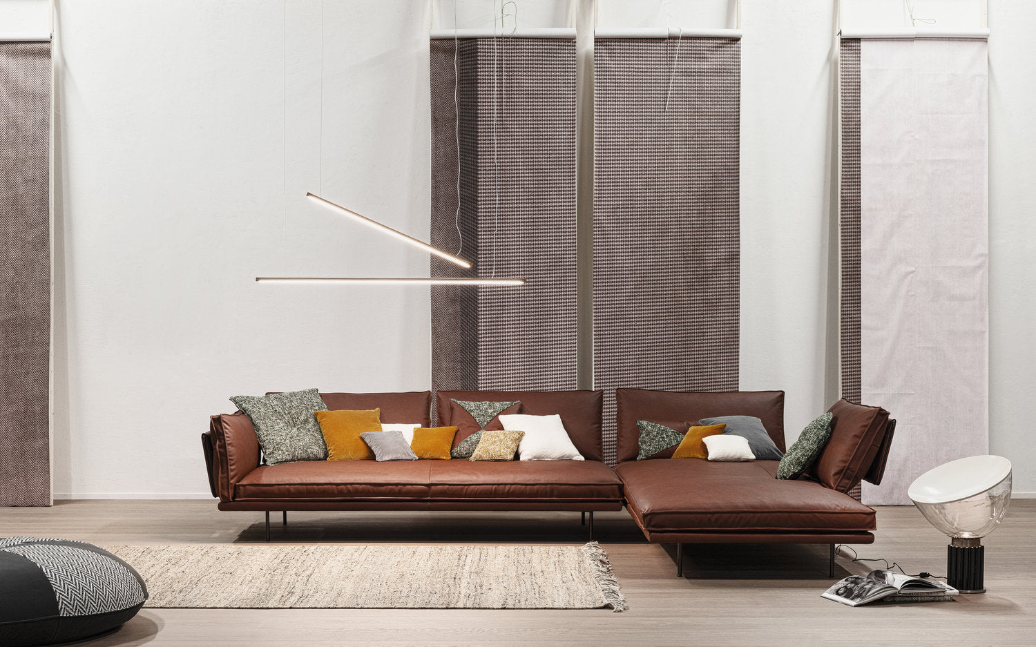 Divano modulare in pelle marrone Divine by Cierre Imbottiti Forlì