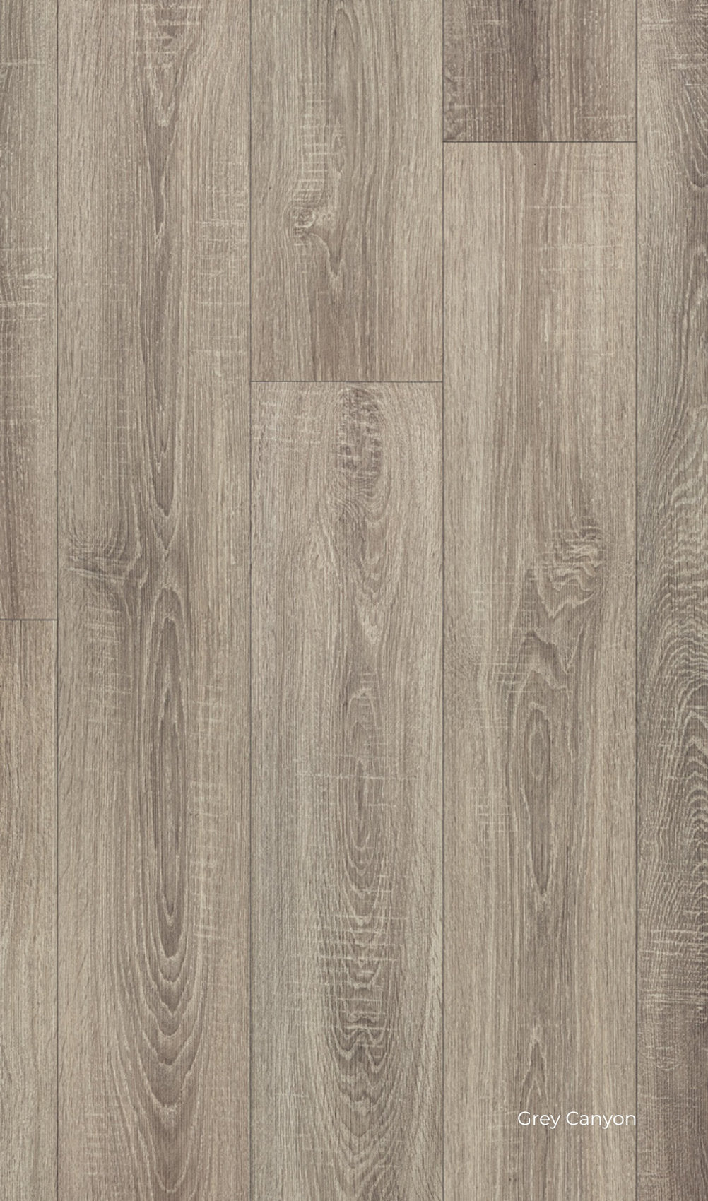 Laminato con venature effetto legno chiaro-grigio, finitura Grey Canyon della collezione Facile+ di Skema