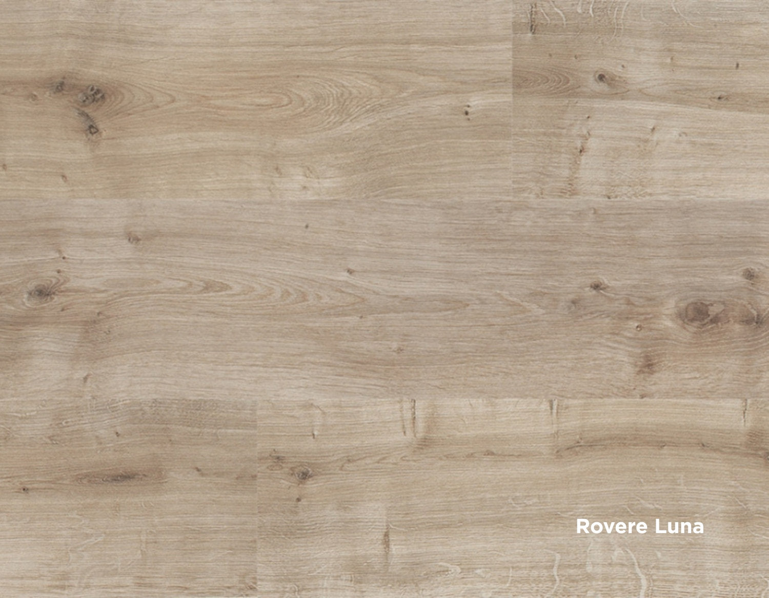 Doghe in laminato effetto legno con nodi a vista, finitura Rovere Luna della linea Facile+ di Skema