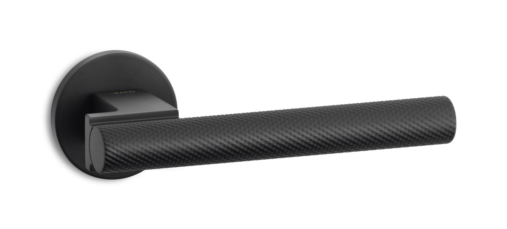 Maniglia nera Ento Stelo con finitura opaca anti impronta per porte design contemporanee