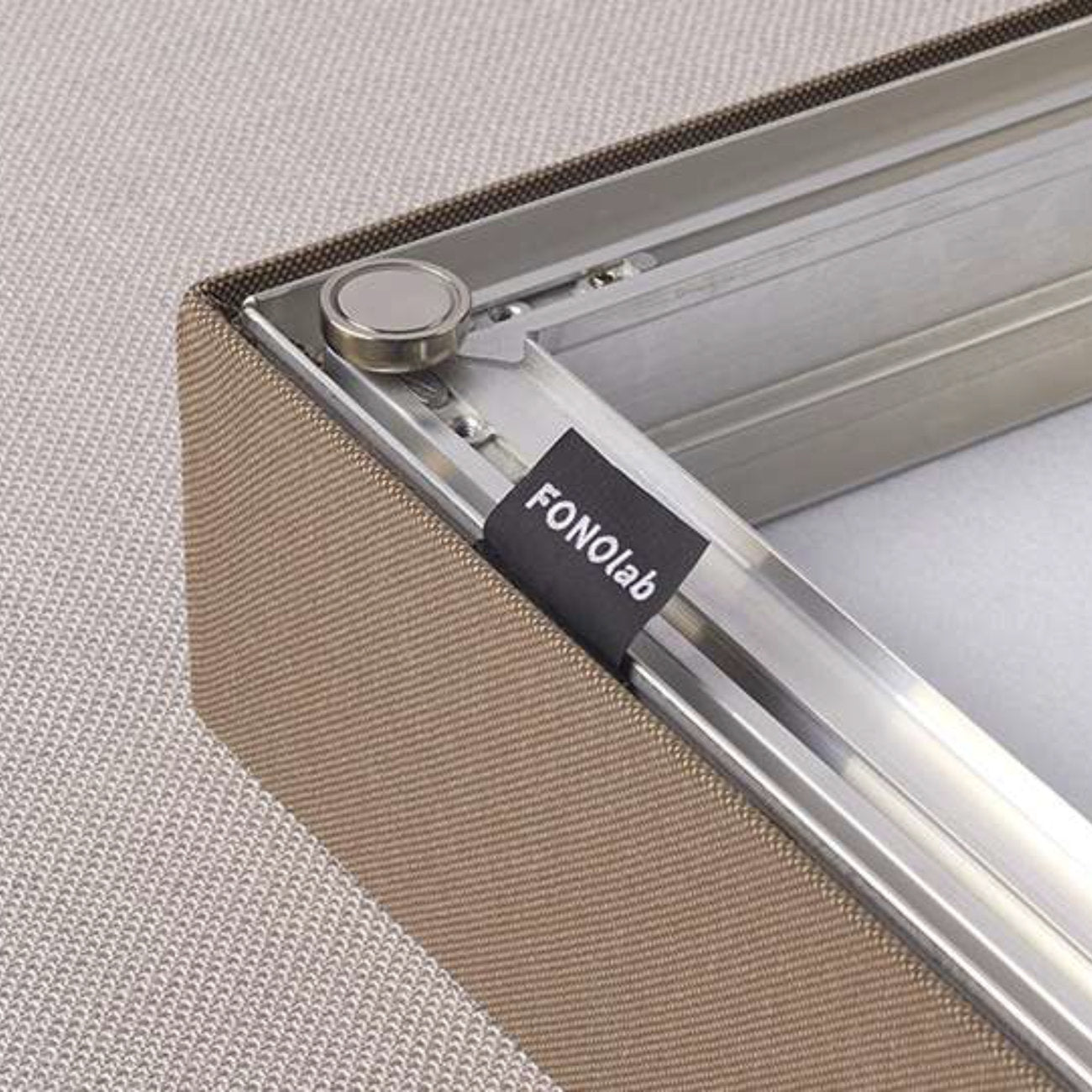 Telaio alluminio pannello Fonoquadro Fonolab con magnete e sistema fissaggio