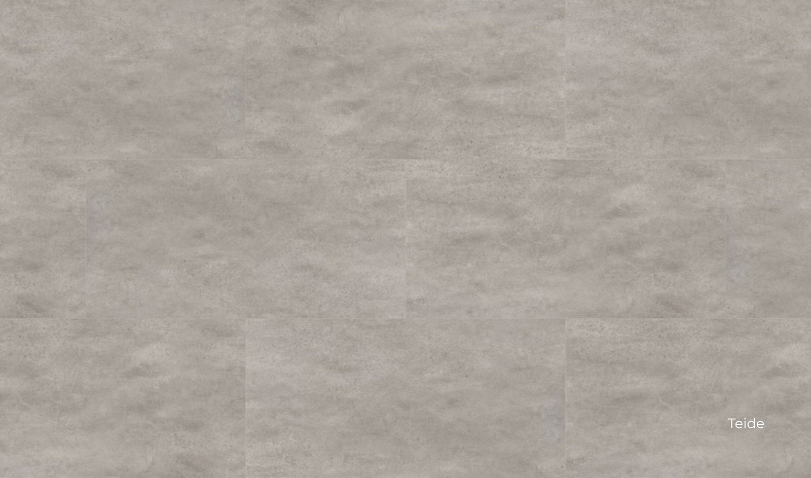 Pavimento SPC Flow 55 Cement Teide, effetto cemento greige, superficie materica 