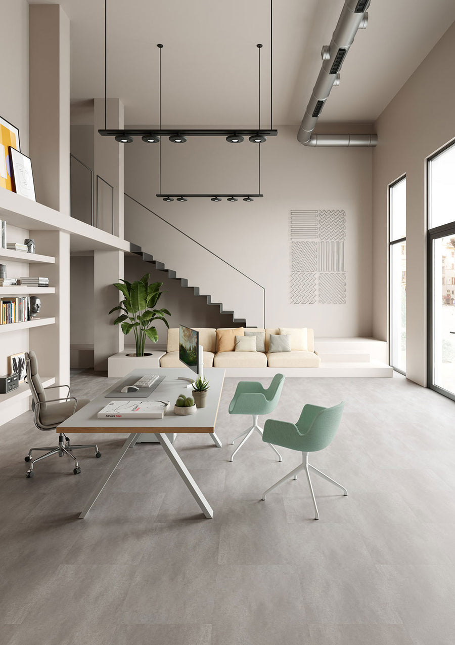 Flow 55 Cement: pavimento in spc effetto cemento