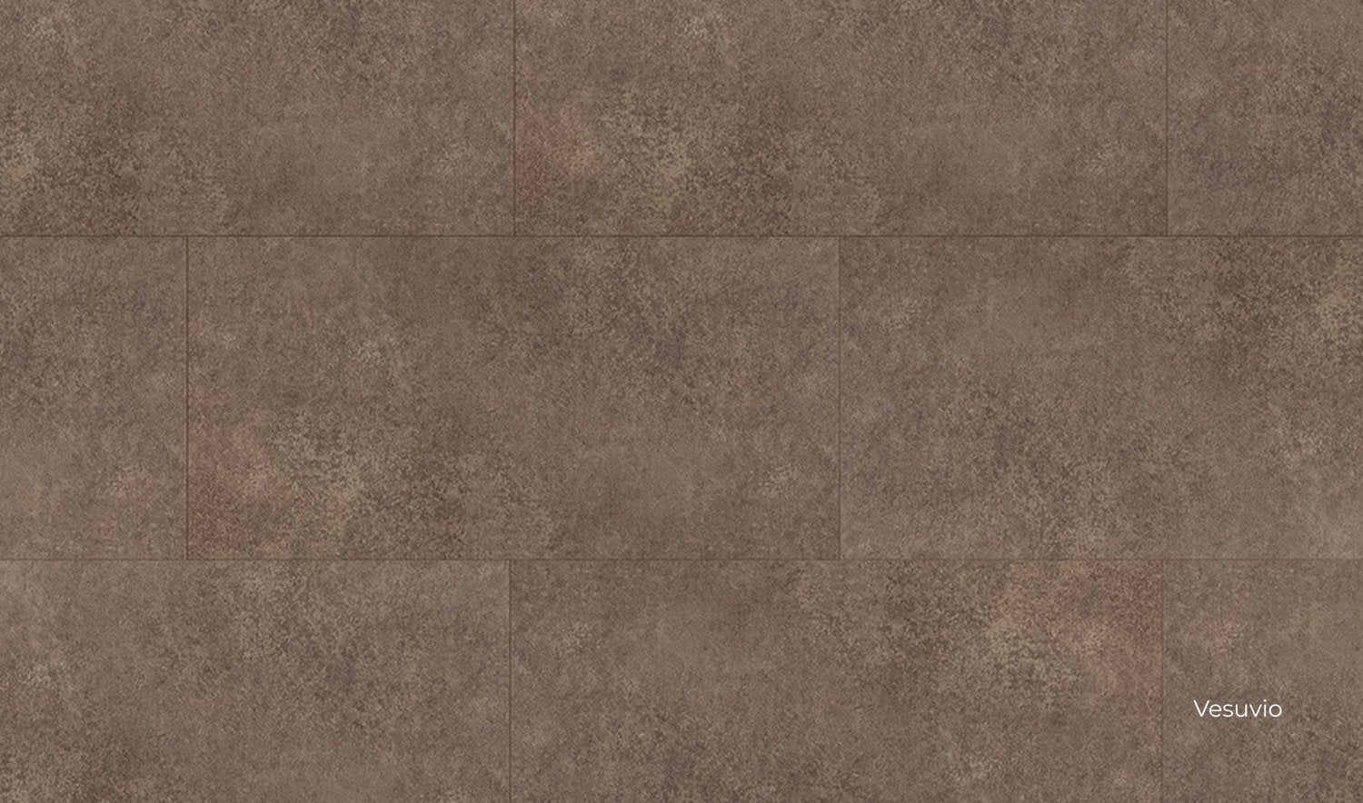 Dettaglio pavimento SPC Flow+ XL Tile Vesuvio 600x1200, bruno scuro effetto pietra 