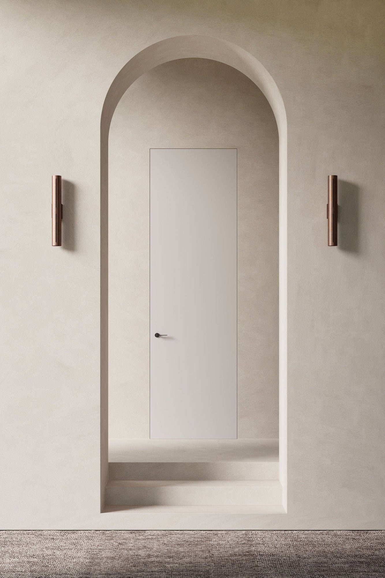 Porta filo muro V0 Viva Porte in arredo moderno con arco in muratura