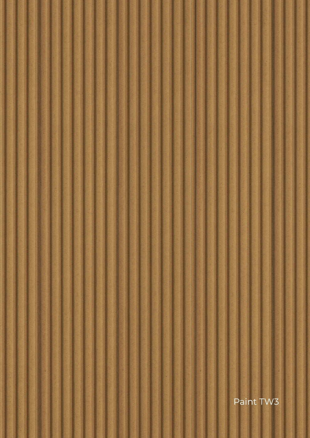 Pannello cannettato arrotondato Skema Tech Wall Paint TW3 in MDF grezzo verniciabile per pareti