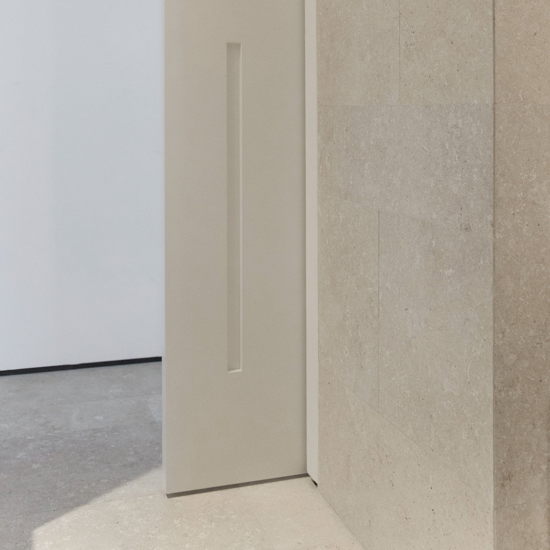 Pannello scorrevole laccato con maniglia incassata, sistema Bellagio Wood Viva Porte