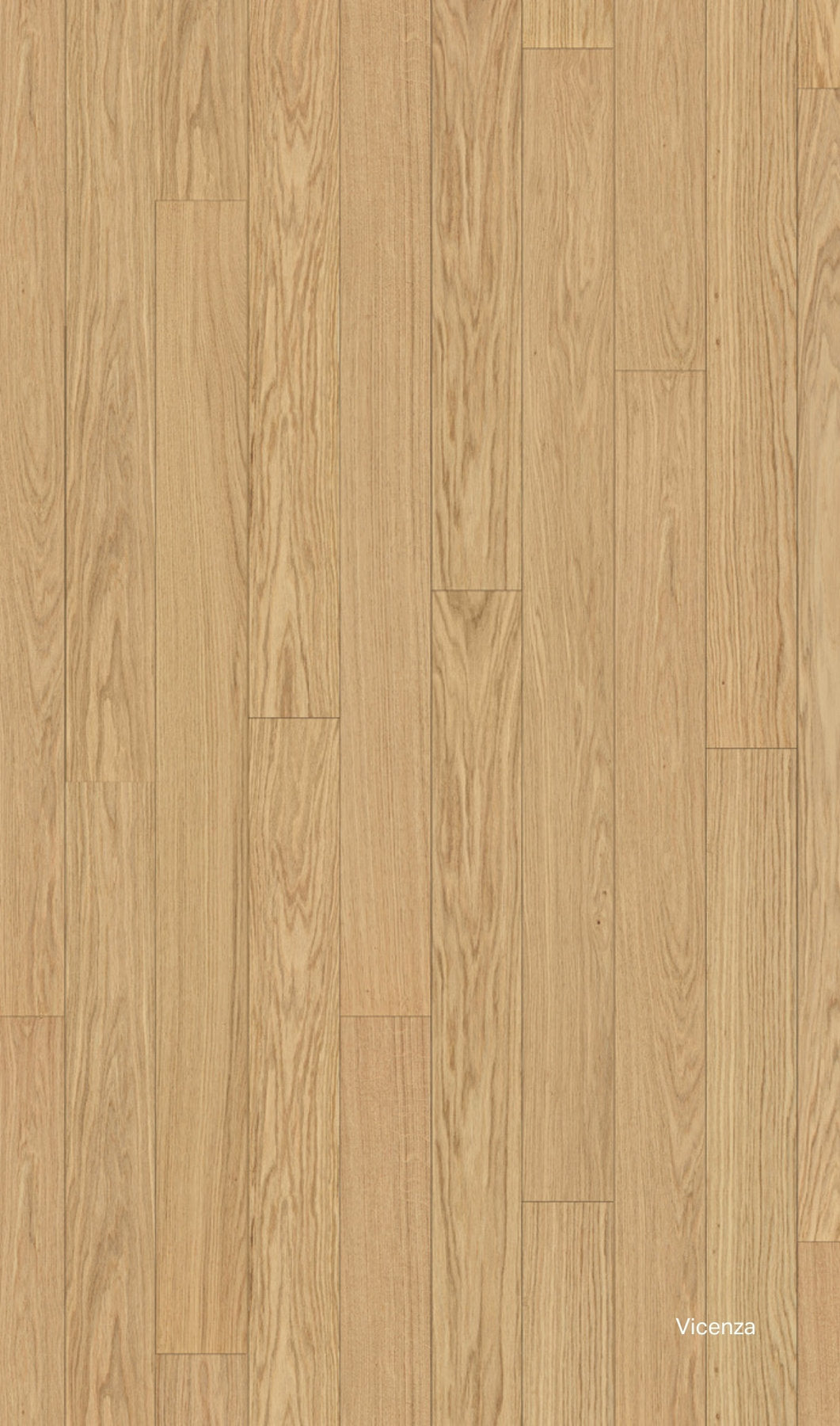 Parquet in rovere chiaro Vicenza della collezione Skema Palladio con posa a doga