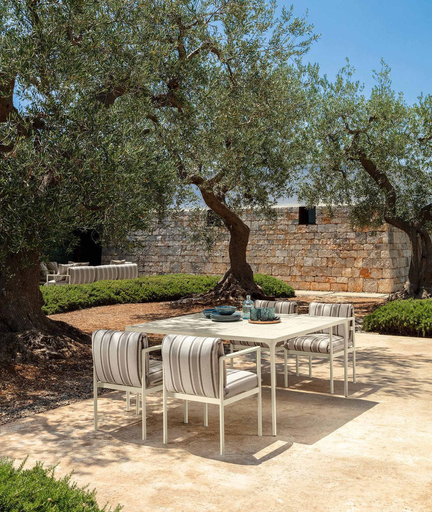 Tavolo pranzo da esterno Nalu Talenti in gres e alluminio per giardino e patio 